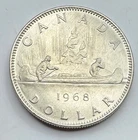 1968 Canada Dollar Coin - Canadian Large 1D Coin - Voyageur - Free Shipping