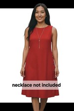 Lauren Ralph Lauren Red Sleeveless Knee-length Shift Dress Size 2 Lined Holiday 