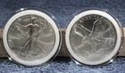 (Lot of 2) 2021 Type 2 One Ounce United States Silver Eagles - Air Tite capsules