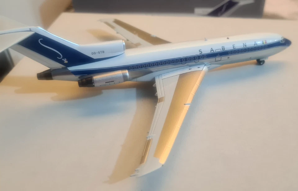 Sabena Retro B727-100  OO-STB - Scala 1:200 Die Cast - InFlight 200 - Immagine 4 di 4
