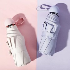 Mini Foldable umbrella UV protection Mini Sun Umbrella dual use portable box to