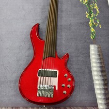 B-206SM Fretless 6-String Bass Guitar - Candy Apple Red Mahogany body