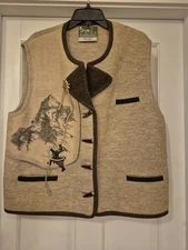 **OKTOBERFEST  **  XL  AUTHENTIC BAVARIAN  AUSTRIAN/ GERMAN  TIROL VEST   OOAK