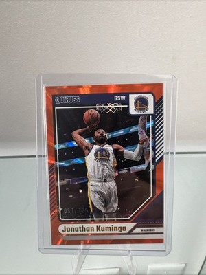 2024-25 Donruss #151 Jonathan Kuminga International Red Stars #/125 Warriors