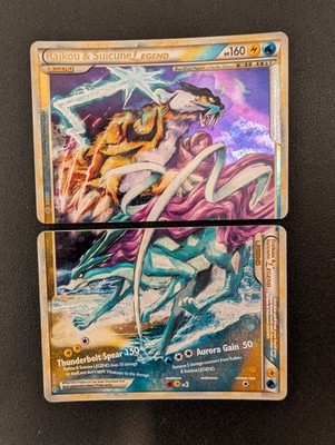 ULTRA RARE Raikou & Suicune Legend Set 92/95 93 Pokemon Holo HGSS