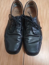 Clarks Men's Extra Wide Black Leather Smart Work shoes. 9.5uk.