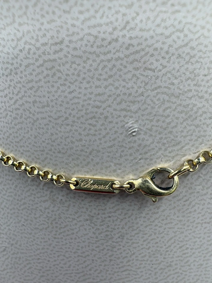 Chopard 18k/750 Yellow Gold Round Roll Link Chain 17” Necklace 10.5g - Image 3 of 4