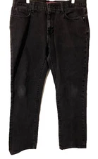 Tommy Hilfiger Jeans Mens 34x30 Black Denim Straight Leg