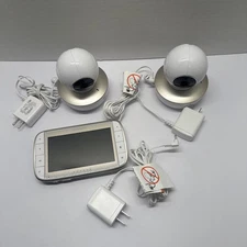 Motorola MBP50BU  2 Camera Baby Monitor System Tested Works Good (NO KICKSTAND)
