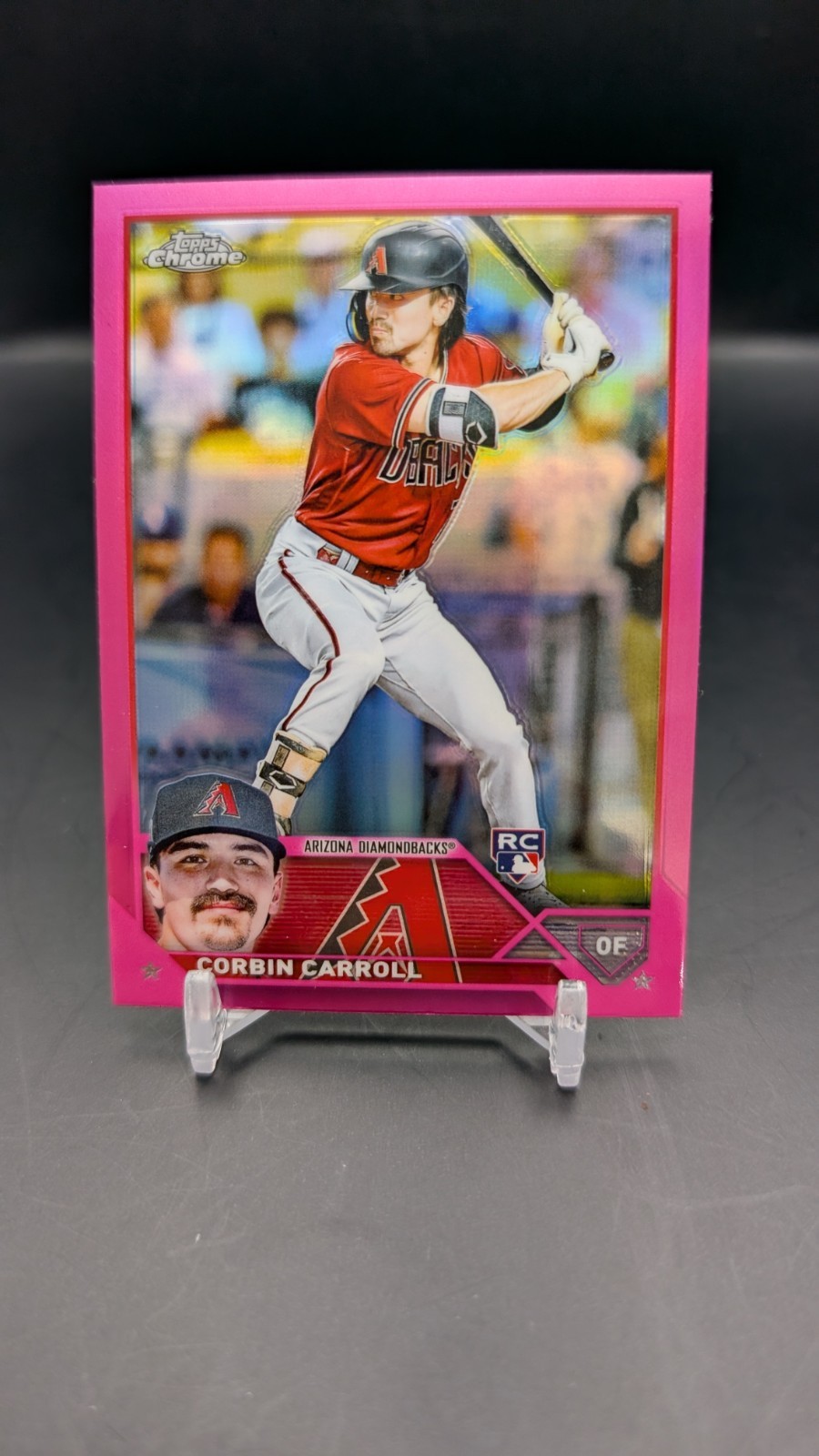 2023 Topps Chrome - Corbin Carroll #95 Pink Refractor Rookie (RC) Diamondbacks