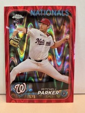 2024 Topps Chrome Update Series RayWave  #USC13 Mitchell Parker 5/5 & ORANGE/25