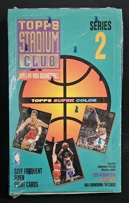 1993-94 Topps Stadium Club NBA Basketball Series 2 Factory Sealed Box! - Image 1 of 4