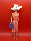 Montgomery Ward Barbie Trend Setters Red Check Halter Dress w/ Floppy Hat & Bag
