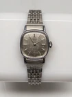 Vtg Timex Mechanical Ladies Watch Silver Dial Manual Wind - For Parts