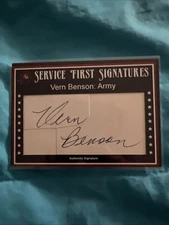 2021 Historic Autographs 1945 Service First Signatures Vern Benson Army /7