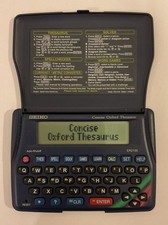 Seiko ER2100 Concise Oxford Thesaurus Spellchecker Crossword Solver Currency Con