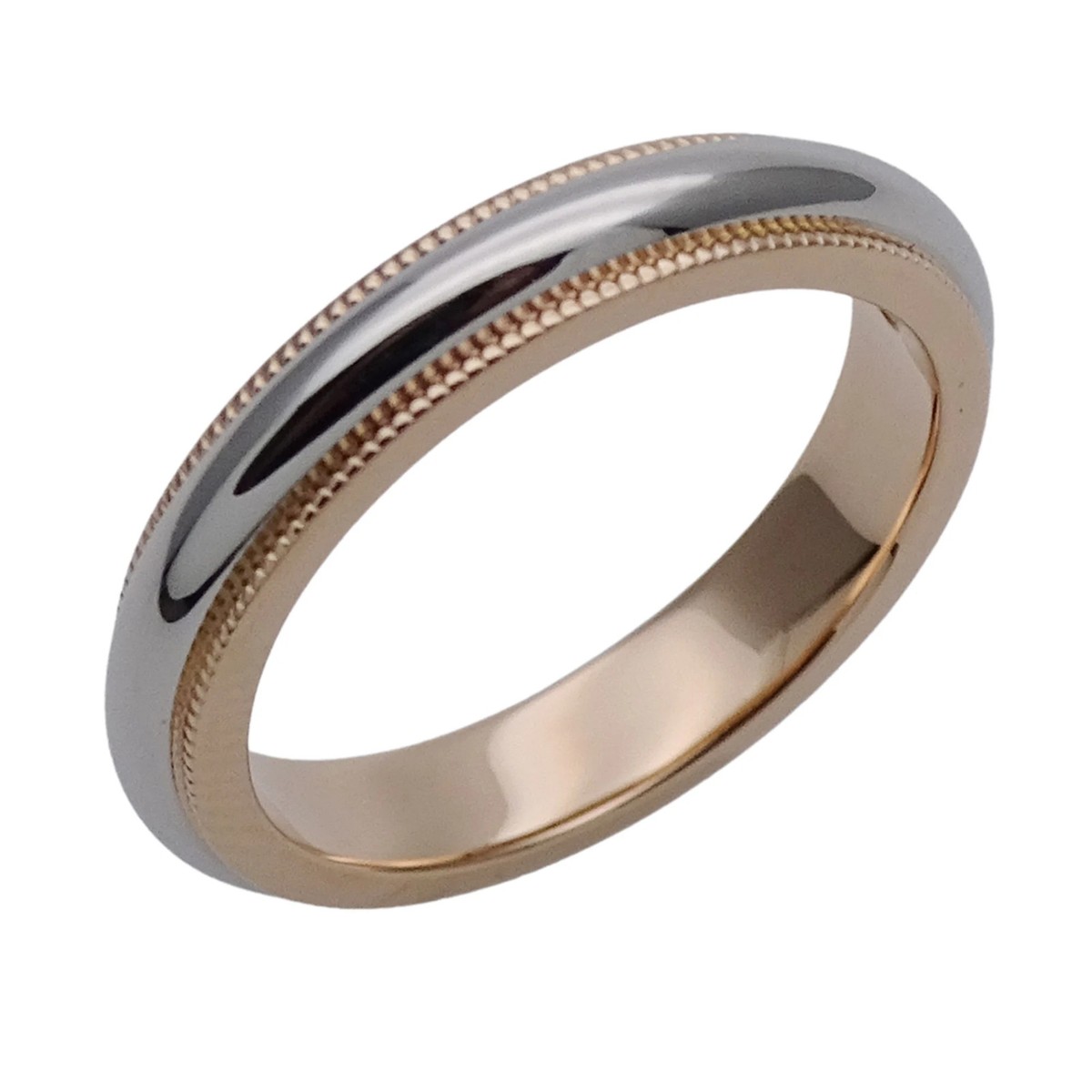 Tiffany マリッジリング　pt950 Tiffany & Co. Women's Ring, PT950 750PG, Together Milgrain Band, P