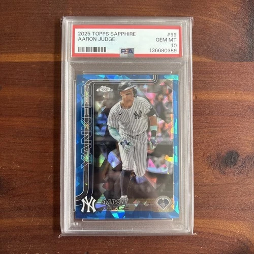 2025 Topps Chrome Sapphire Aaron Judge MVP  PSA 10 YANKEES LOW POP