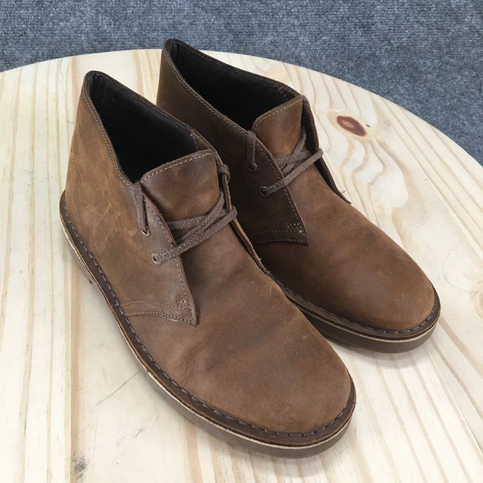 Clarks Boots Womens 8M Bushacre Lace Up Chukka Ankle Boot 26116744 Brown Leather - Image 3 of 4