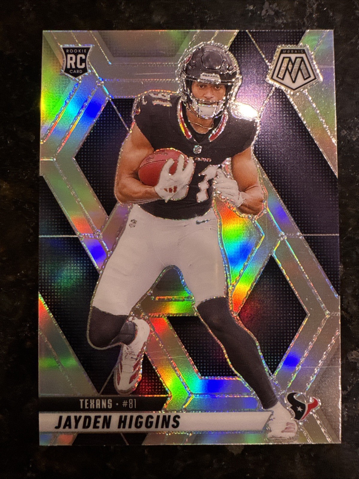 2025 PANINI Mosaic NFL JAYDEN HIGGINS RC True SILVER Rookie PRIZM #346 Free Ship