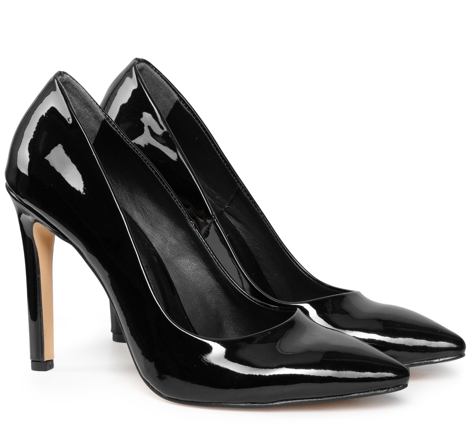 Zapatos de salón negros charol unisex tacón alto Michael Soul zapatos elegantes Lucia EU 38