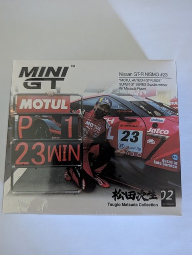 Mini GT #875 Nissan GT-R NISMO #23 MOTUL AUTECH 2021 SUPER W/ Figure - Picture 3 of 3