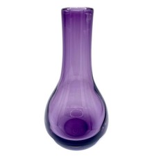    Vintage Murano Art Glass Vase   Heavy Amethyst Sommerso Style Italy, 60s  70s 