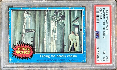 1977 Topps Star Wars #41 Facing the deadly chasm