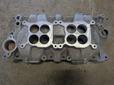 Edelbrock Dual Quad C26 Aluminum Intake Manifold 2x4 S B Chevy 5425 Old Vintage