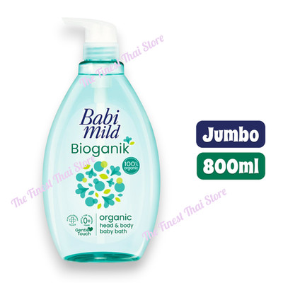 Babi Mild Ultra Mild Bioganik Head & Body Baby Bath Jumbo Size 800ml