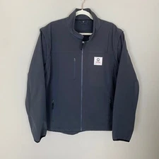 Schindler Elevator Mens XL Softshell Jacket Full Zip Workwear NWOT Grey