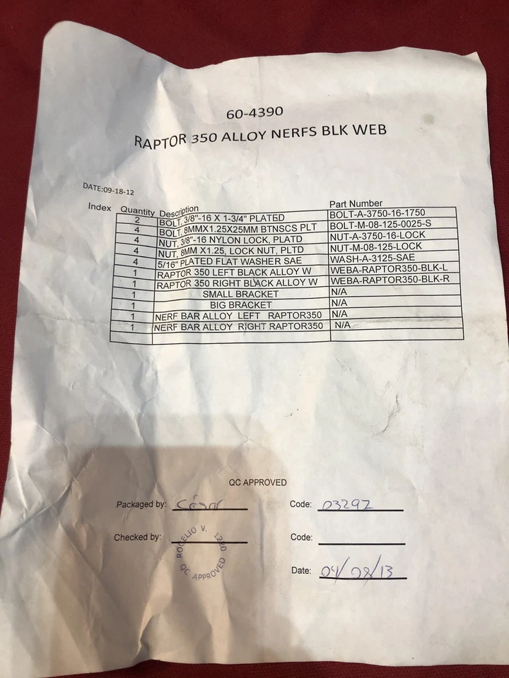 Barras Nerf DG - Raptor 350 - Natural/Negro 60-4390 Foto 4 de 4