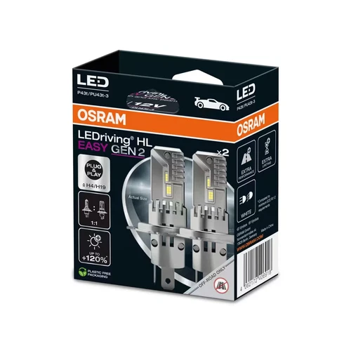 Osram LEDriving HL EASY GEN 2 H4/H19 (Twin Pack) (64193DWESY-2HB)