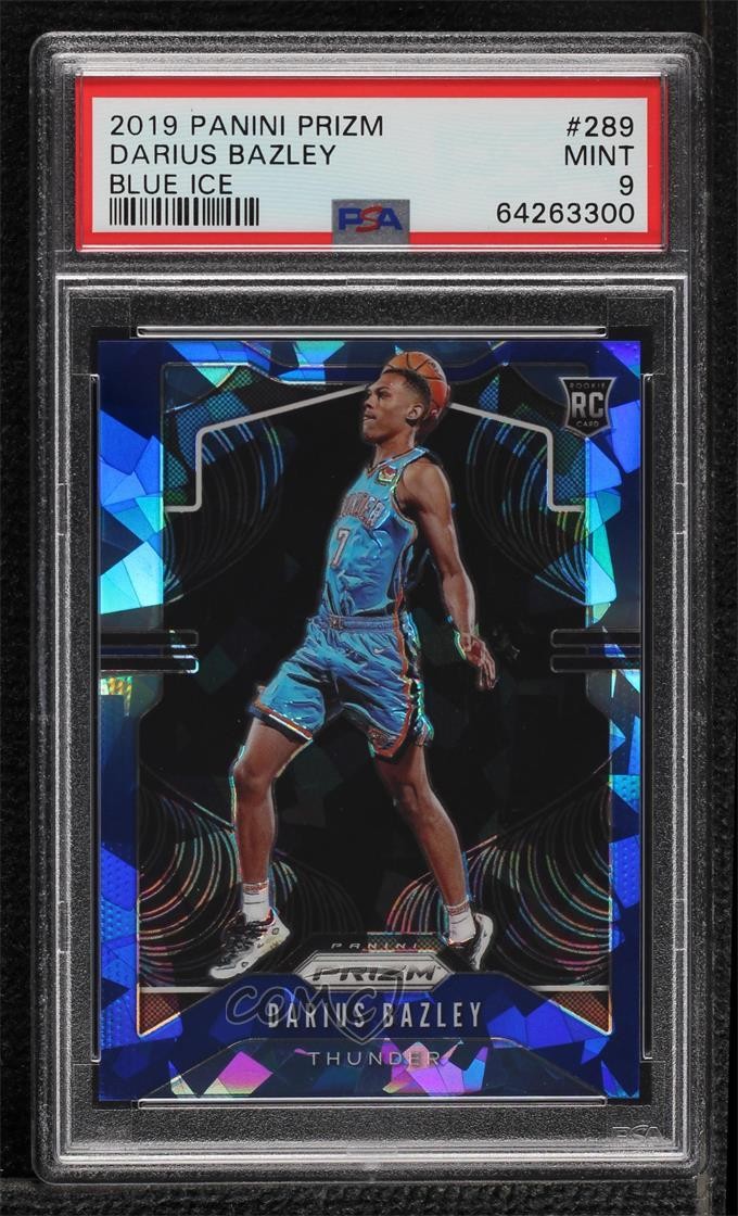 2019-20 Panini Prizm Rookie Blue Ice 26/99 Darius Bazley #289 PSA 9 MINT 5xx
