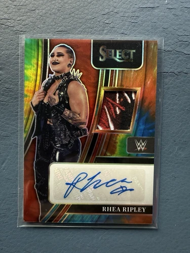 2022 WWE SELECT RHEA RIPLEY Autograph Auto PATCH Relic /25 Tie Dye