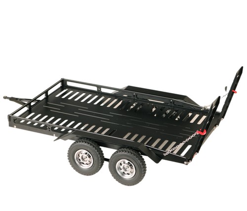 KYX 1/10 RC CNC Machined Dual Axle W/ Leaf Suspension Scale Truck Big Trailer - Picture 6 of 10