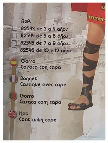 Kids CENTURION Roman Army Leader COMMANDER Soldier FANCY DRESS Costume | 7-9 Yrs - Picture 6 of 10