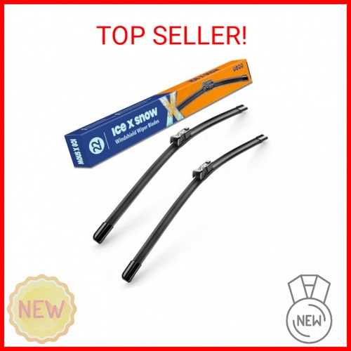 22"+22" Water Repellent Windshield Wiper Blades Replacement For Chevy 1500/Silve