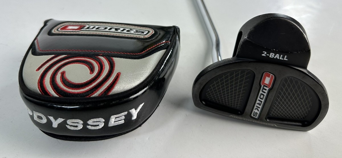 ODYSSEY 2-BALL O-WORKS パター 34㌅カバー付き Nice Odyssey O Works Black 2-Ball Putter 34.5” Inch With Golf