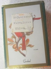 1 CONGRESS PINOCHLE Cardinals Birds Playing Card Deck New sealed VTG,W R Gaither