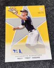 REVY TREY HIGGINS 2020 Leaf Perfect Game Gold Rookie AUTO #20/25 MISS ST