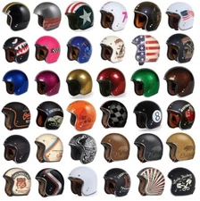 New 2025 Torc T50 Del Mar 3/4 Open Face Retro Motorcycle Helmet DOT Cafe Racer