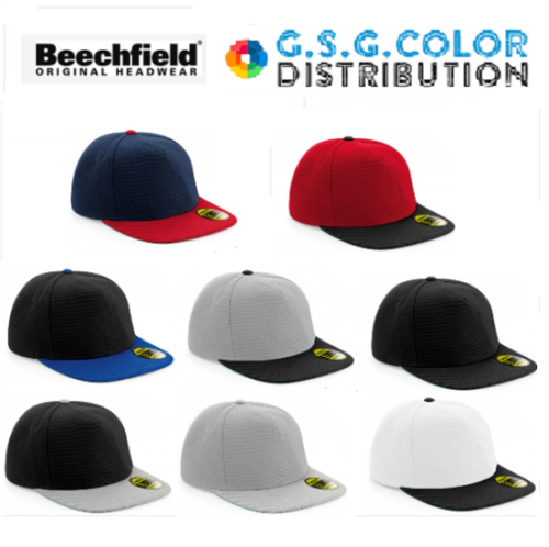 Cappello uomo Cappellino Original Snapback con visiera piatta Beechfield |  eBay