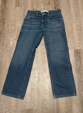 Levis 505 Boys Regular Straight Leg Blue Jeans Size 14 Straight Fit 27x27