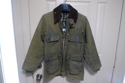 BARBOUR -  A100 BEDALE - 4 FRONT POCKETS -WELL USED - SHABBY CHIC -  RARE -  30