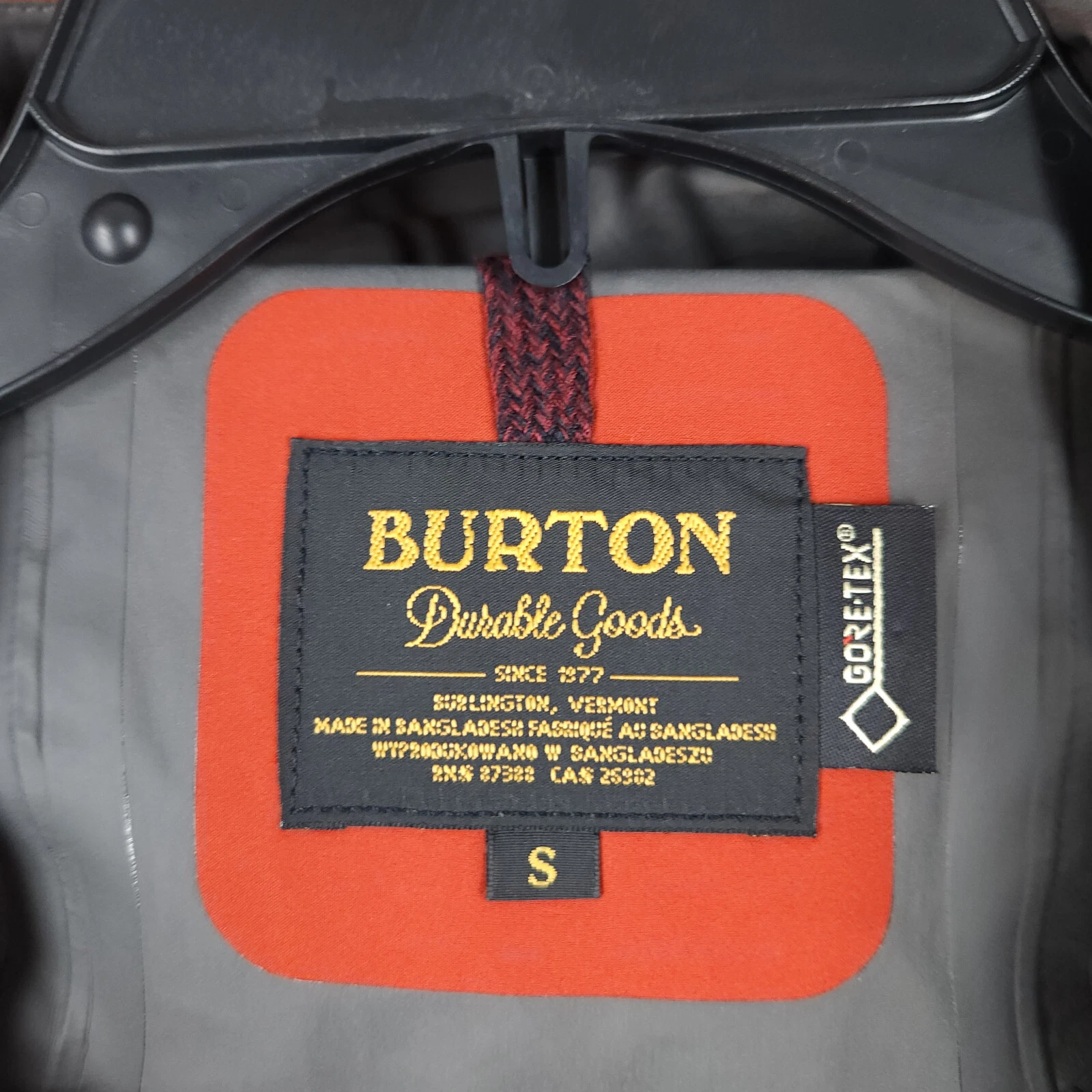 burton packrite packable rain snow goretex 2l jacket