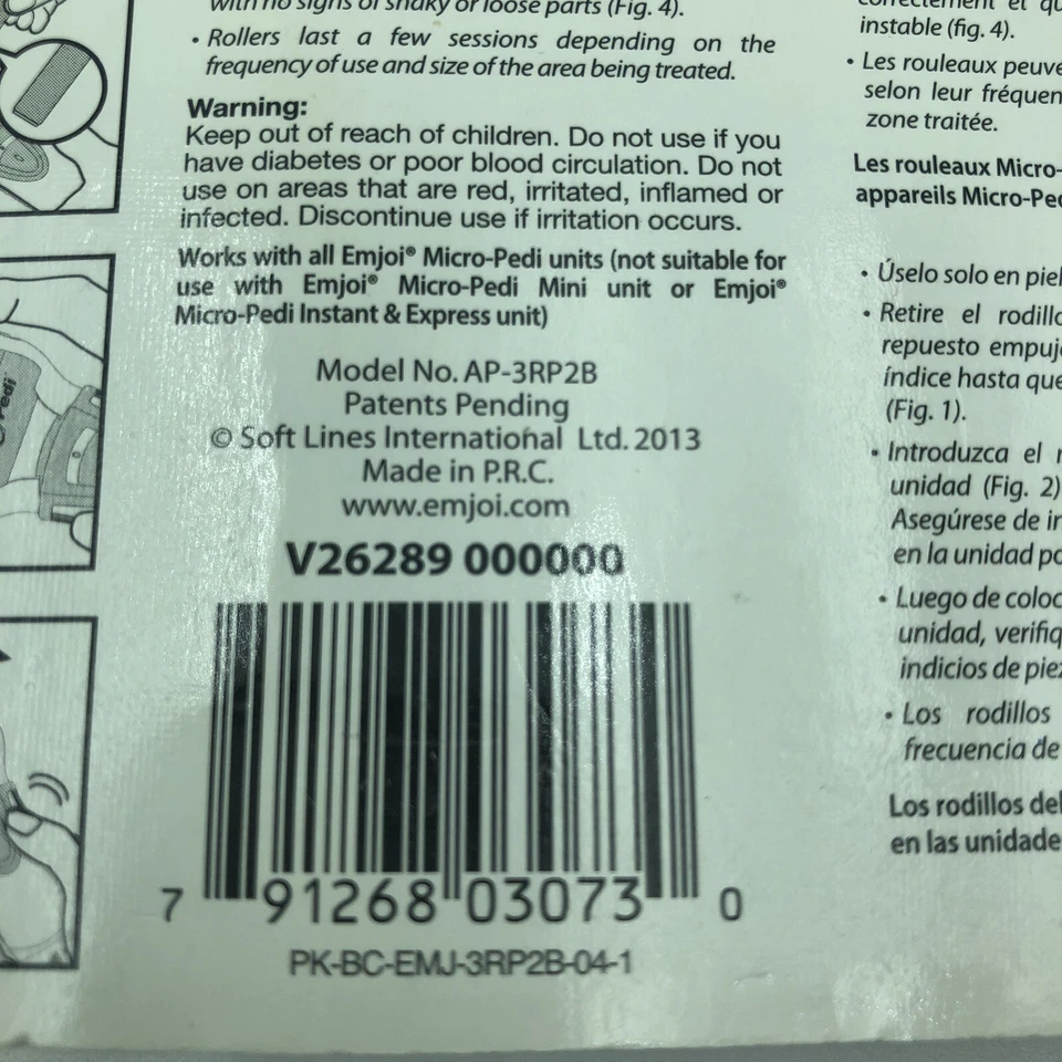 Emjoi MICRO PEDI Portable Pedicure 2 Extra Coarse Micro Mineral Rollers - Image 4 of 4
