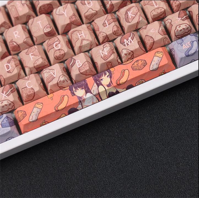 Anime Sakurajima Mai Theme PBT 108 Keycap for Cherry MX