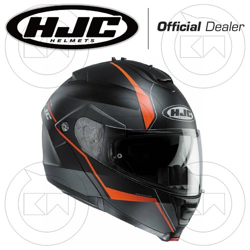 CASCO MODULARE APRIBILE MOTO HJC IS-MAX 2 II MC7SF NERO OPACO - GRIGIO -  ARANCIO | eBay