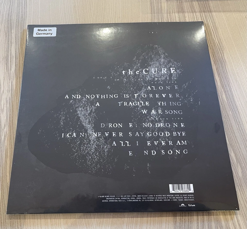 The Cure - Songs of a Lost World [PICTURE DISC] - Image 2 of 2